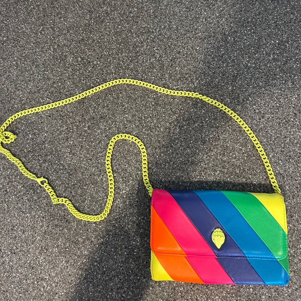 Kirk Geiger Rainbow Crossbody Wallet/Purse Was $275